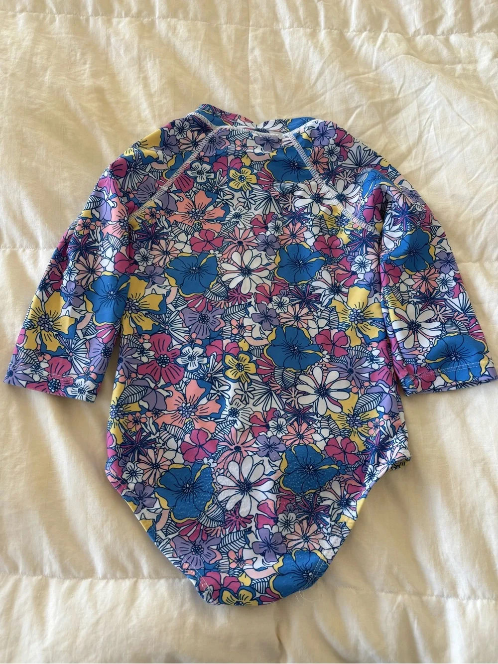 4T Set of 2 Kensie Girl long-sleeve one-piece rash guard swimsuit